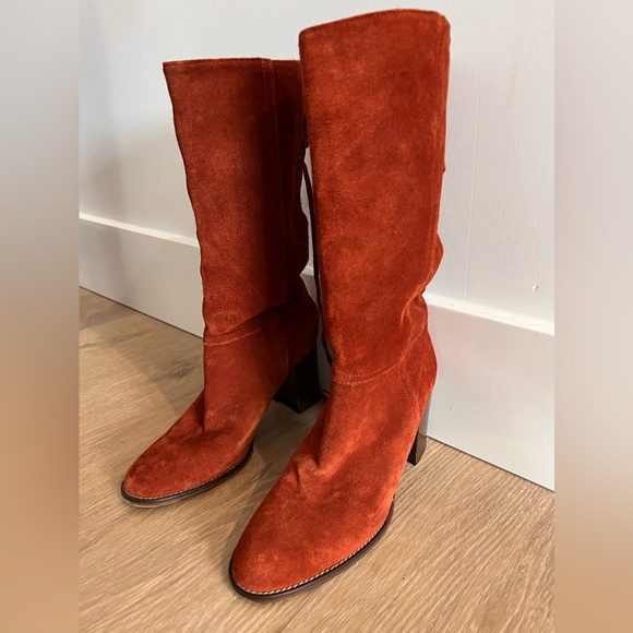 Coach Shoes - COACH Vintage Rust Suede Boho Hippie Boots
